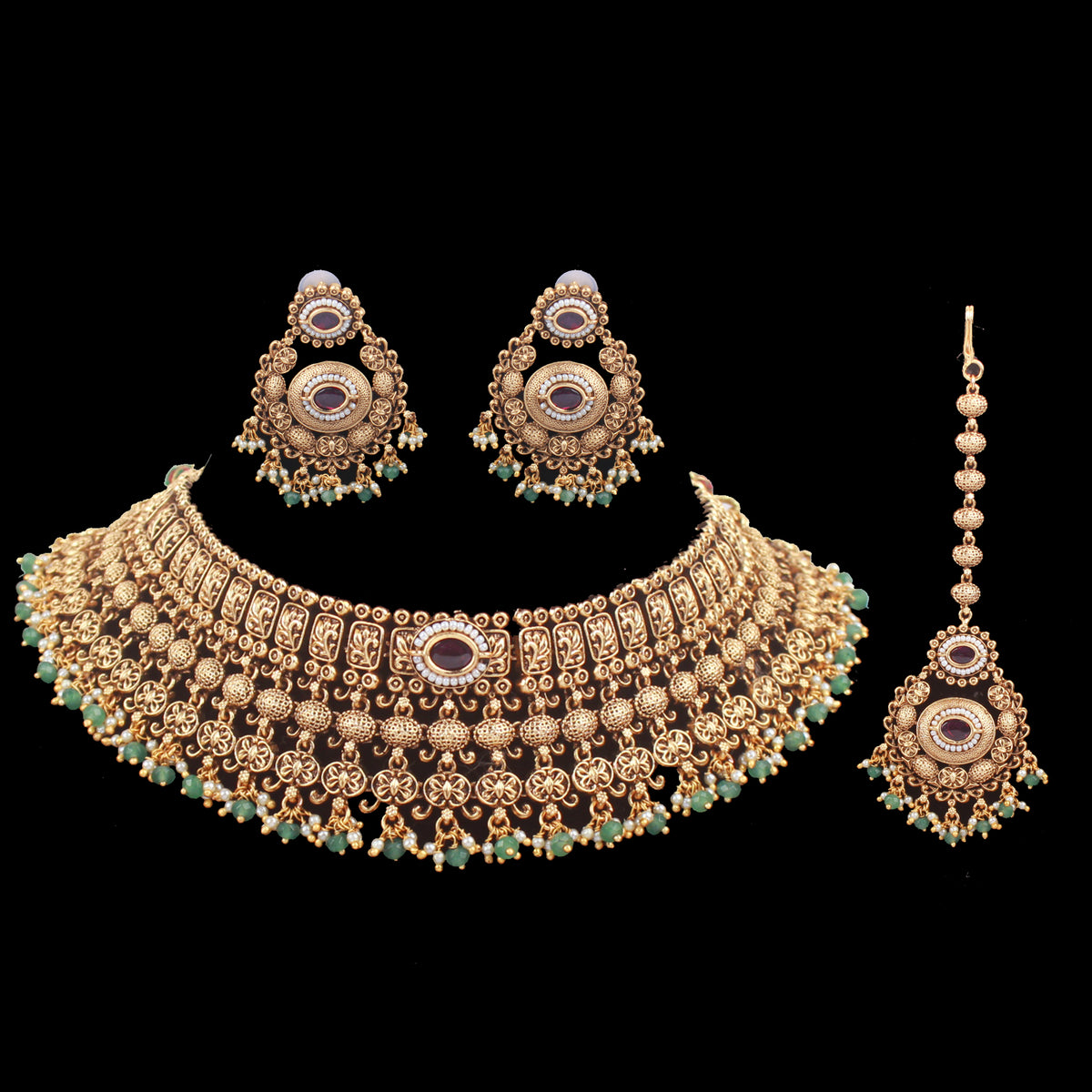 Ramona Ruby Antique Choker Set