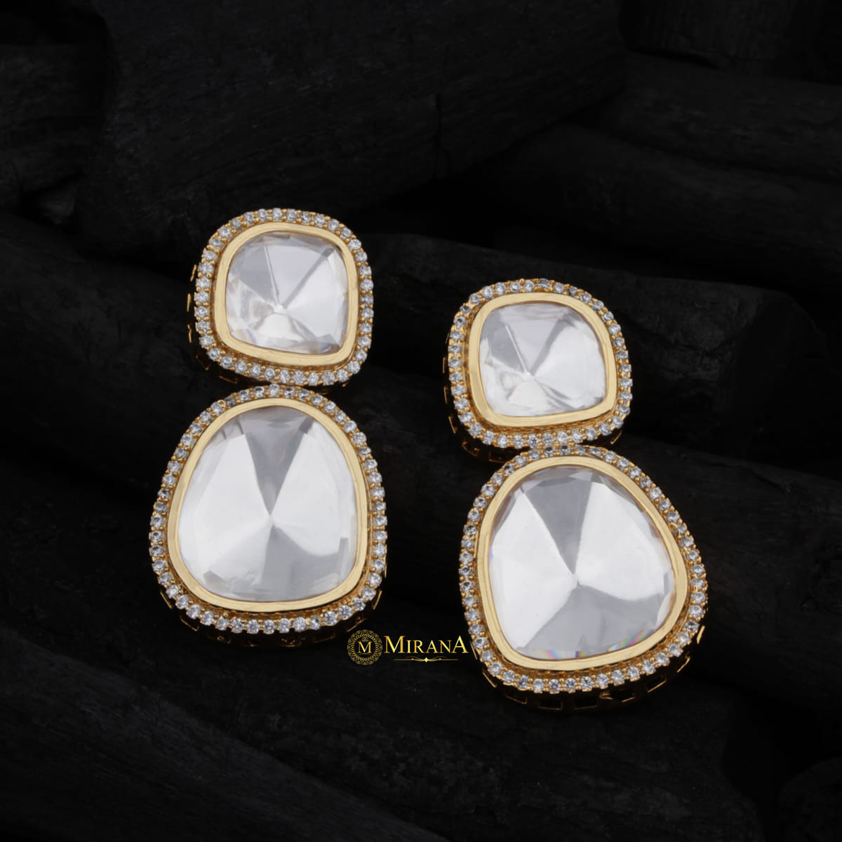 Two Step Polki Earrings