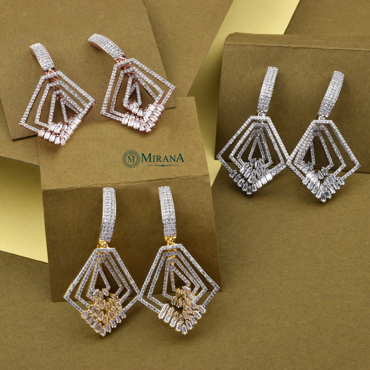 Geometric Stepped Earrings