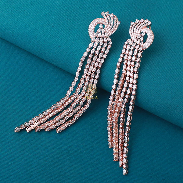 Diana CZ Designer Cocktail Earrings