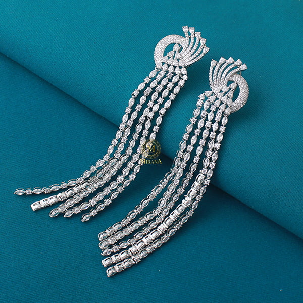 Diana CZ Designer Cocktail Earrings