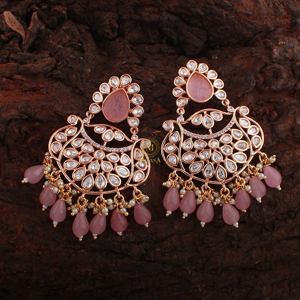 Padma Pastel Pink Polki Earrings