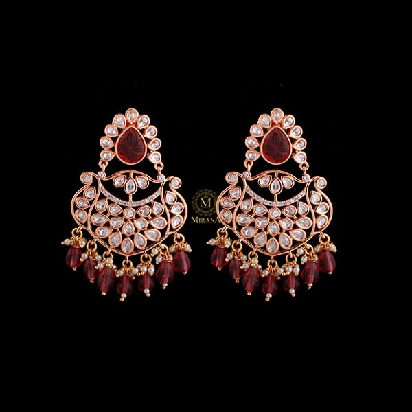 Padma Ruby Polki Designer Earrings