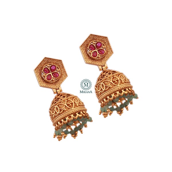 Bhumi Antique Designer Jhumkas