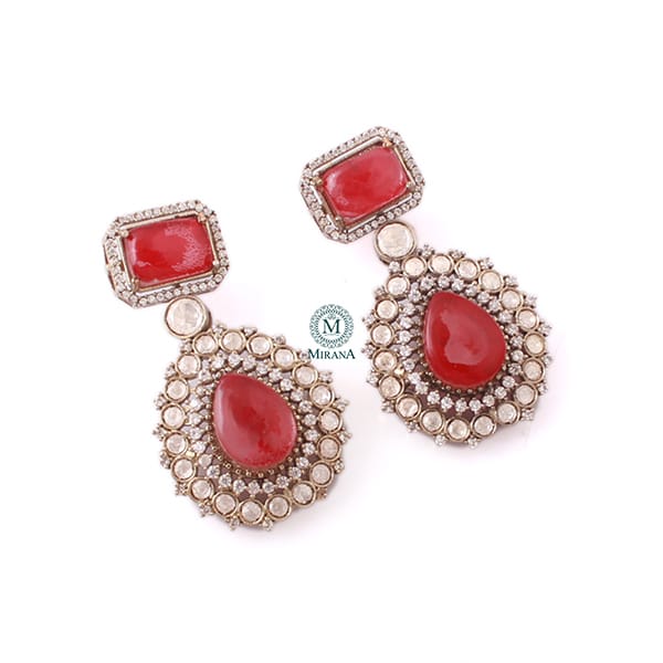 Urvi Ruby Victorian Polki Earrings