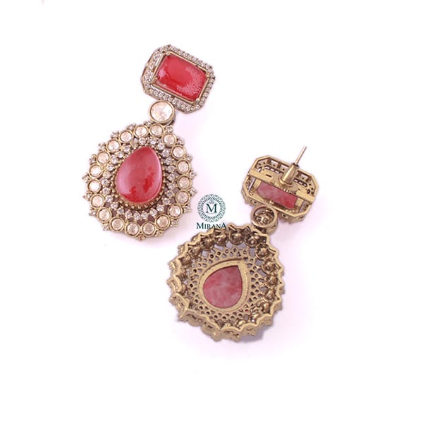 Urvi Ruby Victorian Polki Earrings