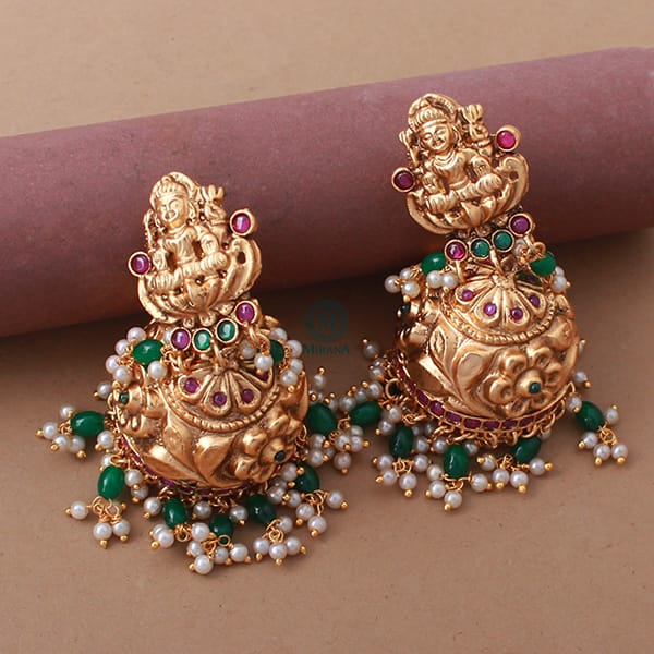 Jyotsna Pearl Antique Designer Jhumkas