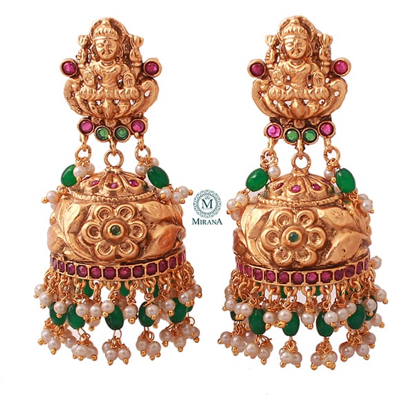 Jyotsna Pearl Antique Designer Jhumkas