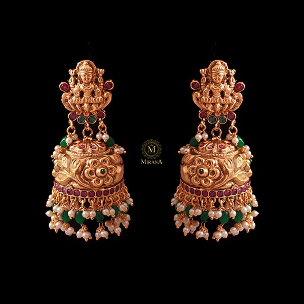 Jyotsna Pearl Antique Designer Jhumkas