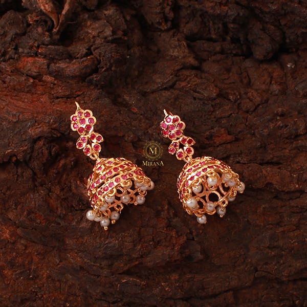 Nitisha Ruby Jadau Designer Jhumkas