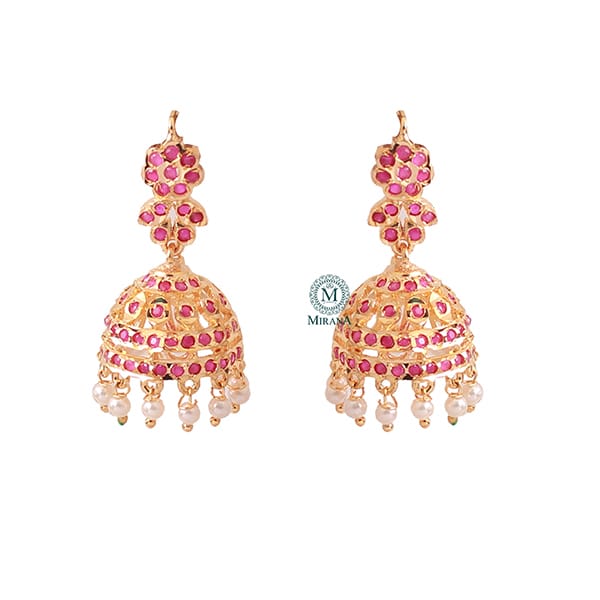 Nitisha Ruby Jadau Designer Jhumkas