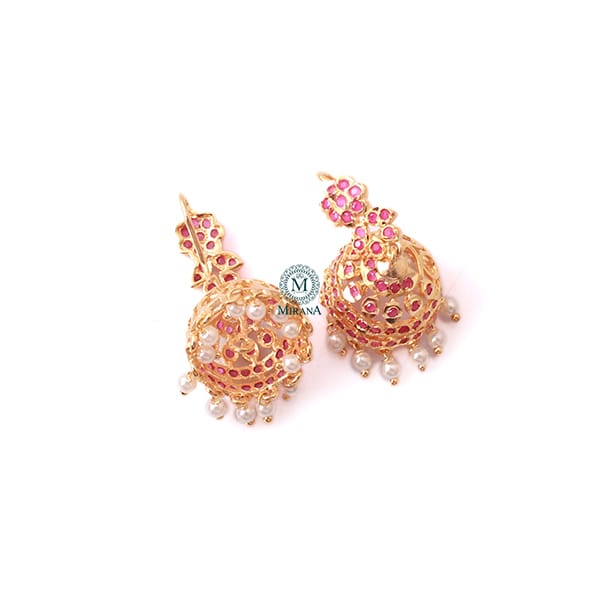 Nitisha Ruby Jadau Designer Jhumkas