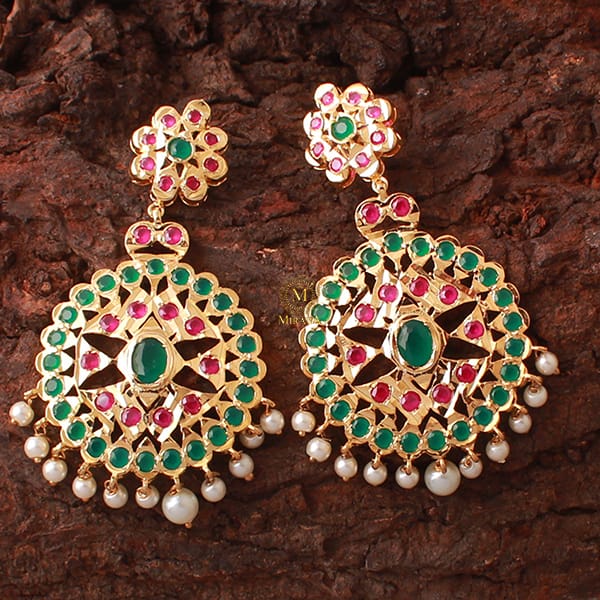 Nayanika Pearl Jadau Designer Earrings