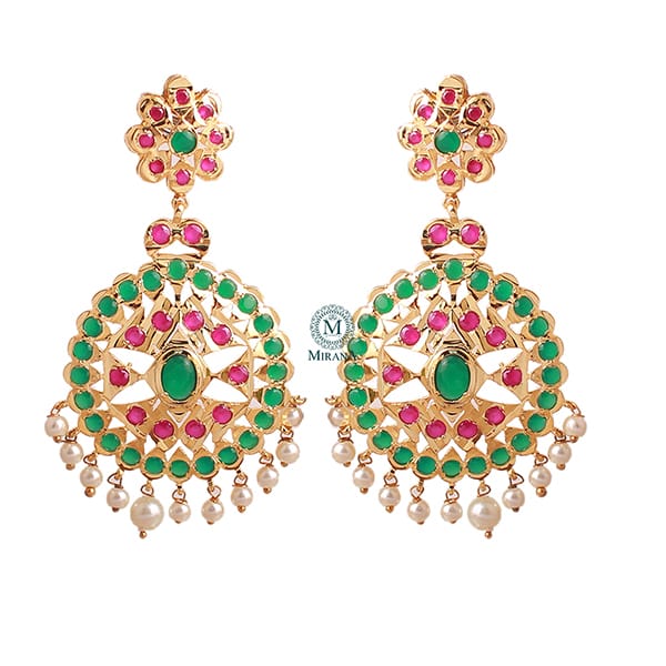 Nayanika Pearl Jadau Designer Earrings