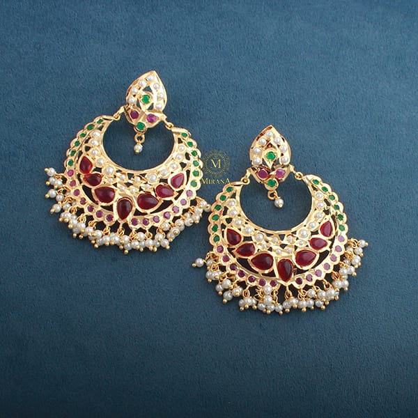 Morya Pearl Jadau Designer Chandbalis