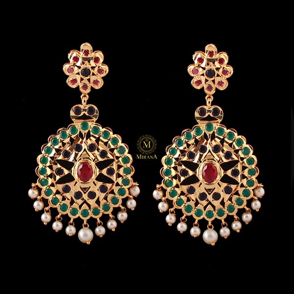 Nayanika Trio Jadau Designer Earrings