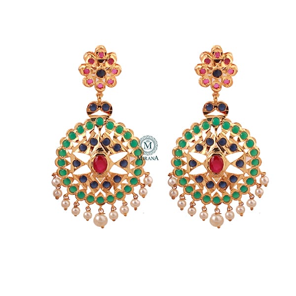 Nayanika Trio Jadau Designer Earrings