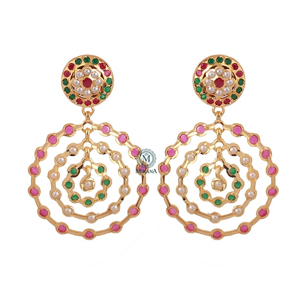 Aanya Pearl Jadau Designer Earrings