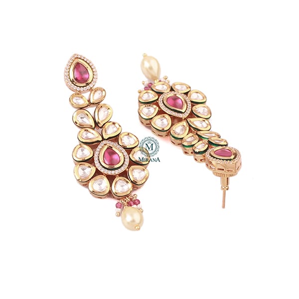 Aparna Ruby Polki Designer Earrings