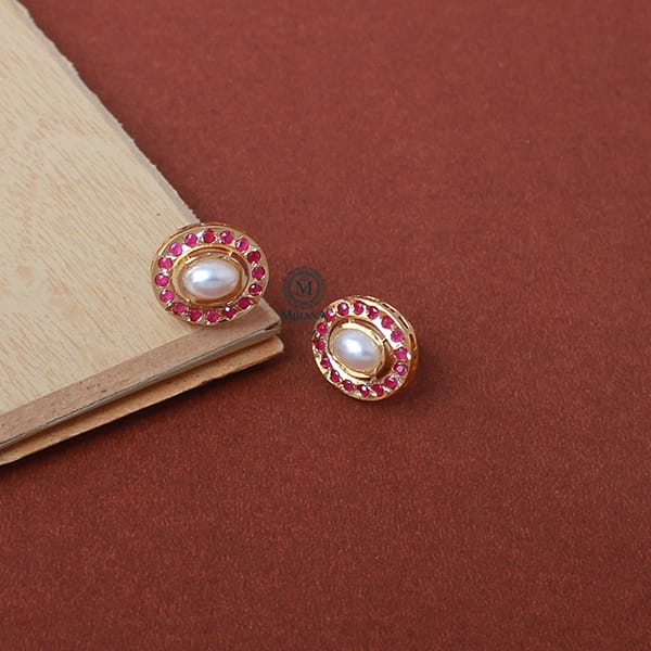 Hiya Ruby Jadau Designer Studs