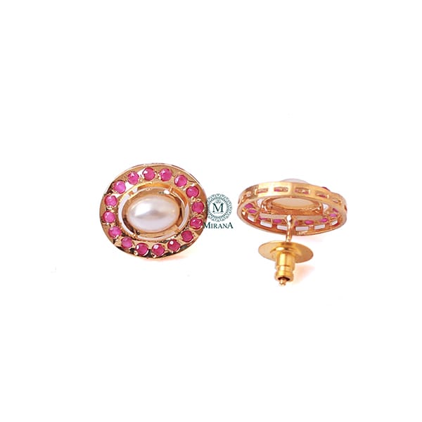 Hiya Ruby Jadau Designer Studs