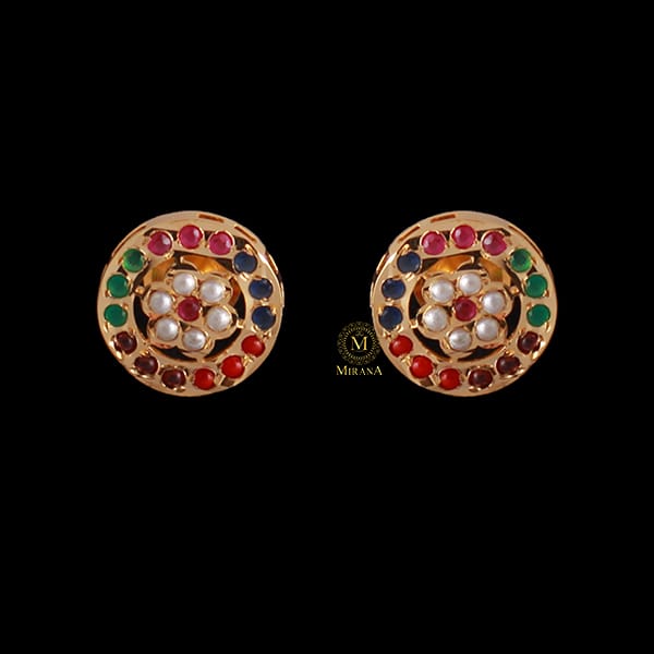 Twisha Multi Jadau Designer Studs