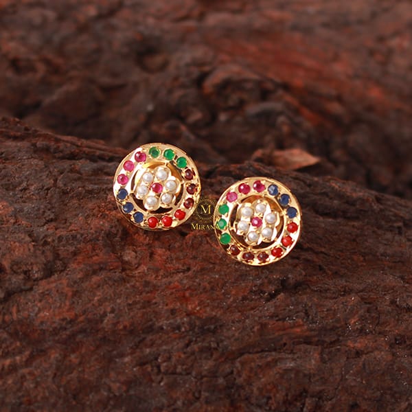 Twisha Multi Jadau Designer Studs