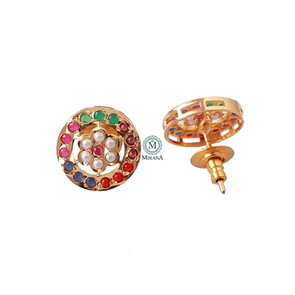 Twisha Multi Jadau Designer Studs