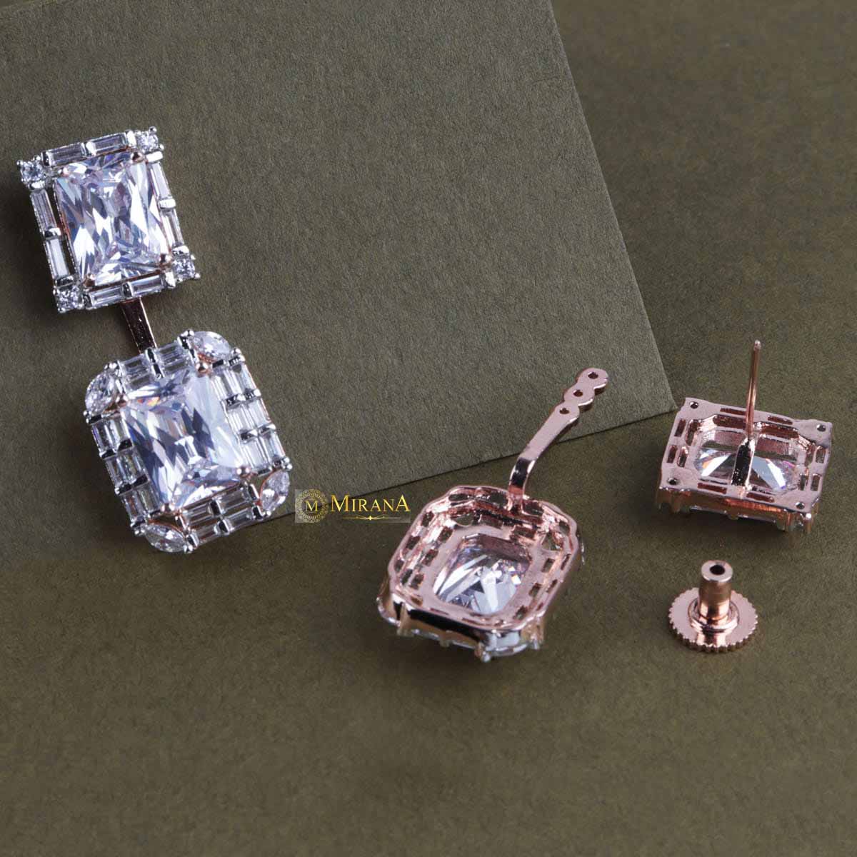 Two In One Colored Earrings