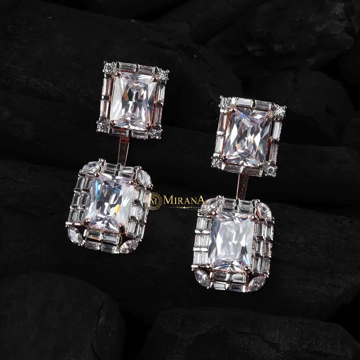Two In One Colored Earrings