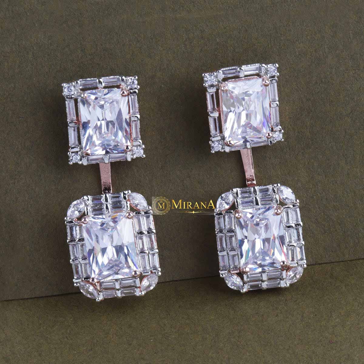 Two In One Colored Earrings