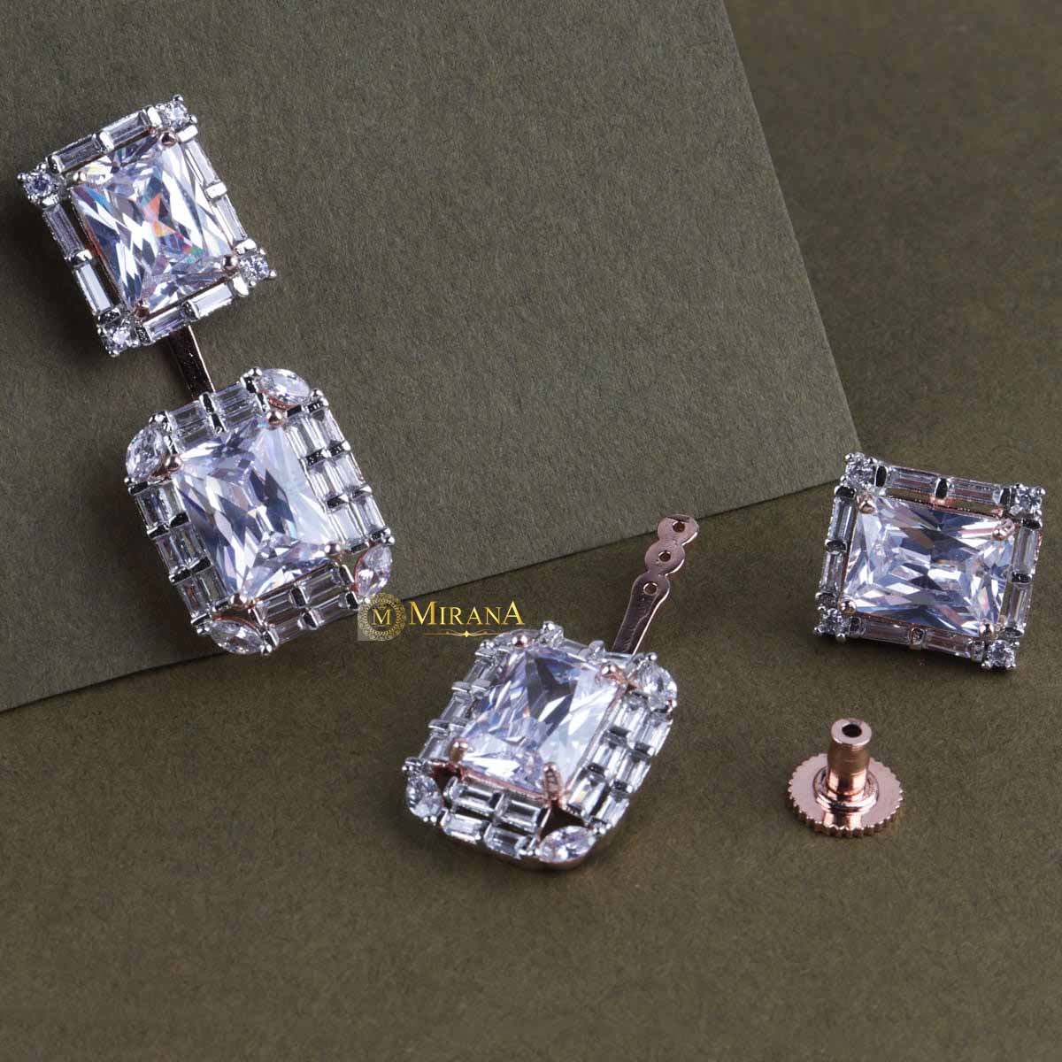 Two In One Colored Earrings