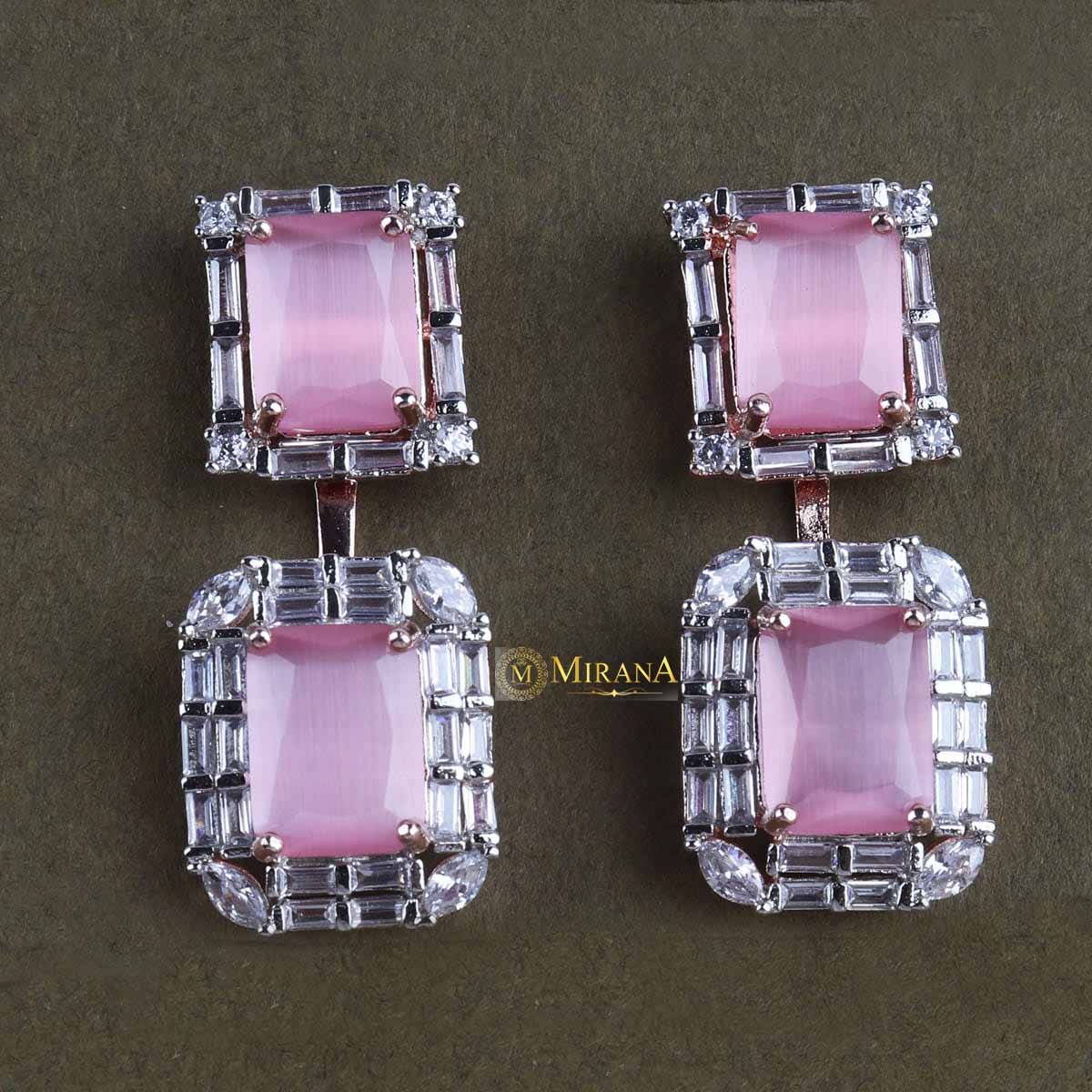 Two In One Colored Earrings