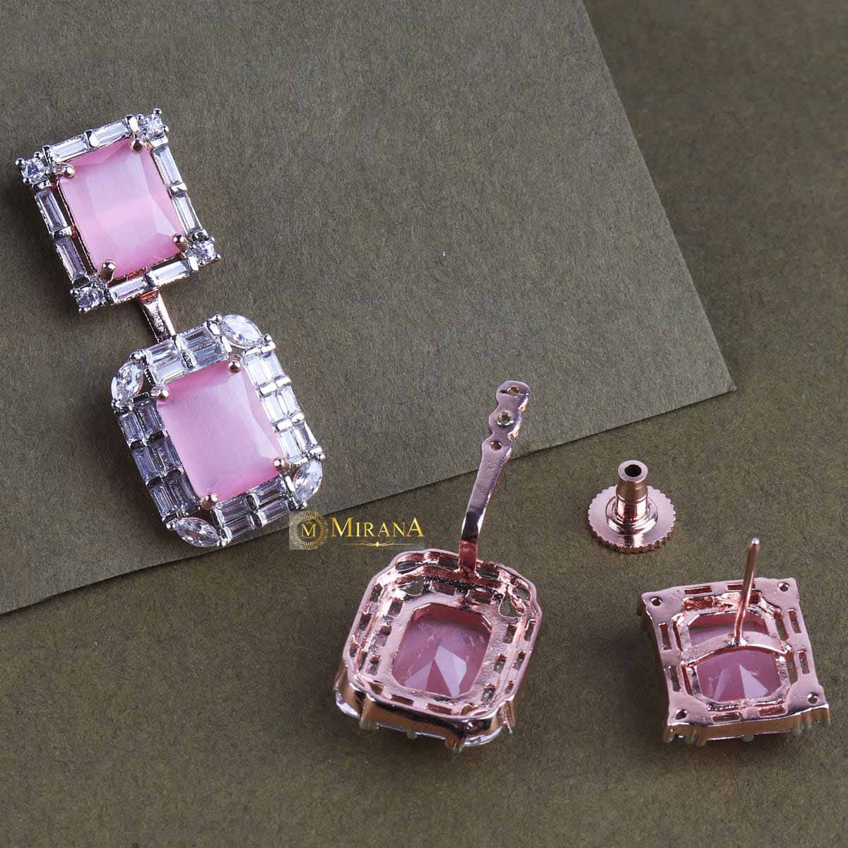 Two In One Colored Earrings