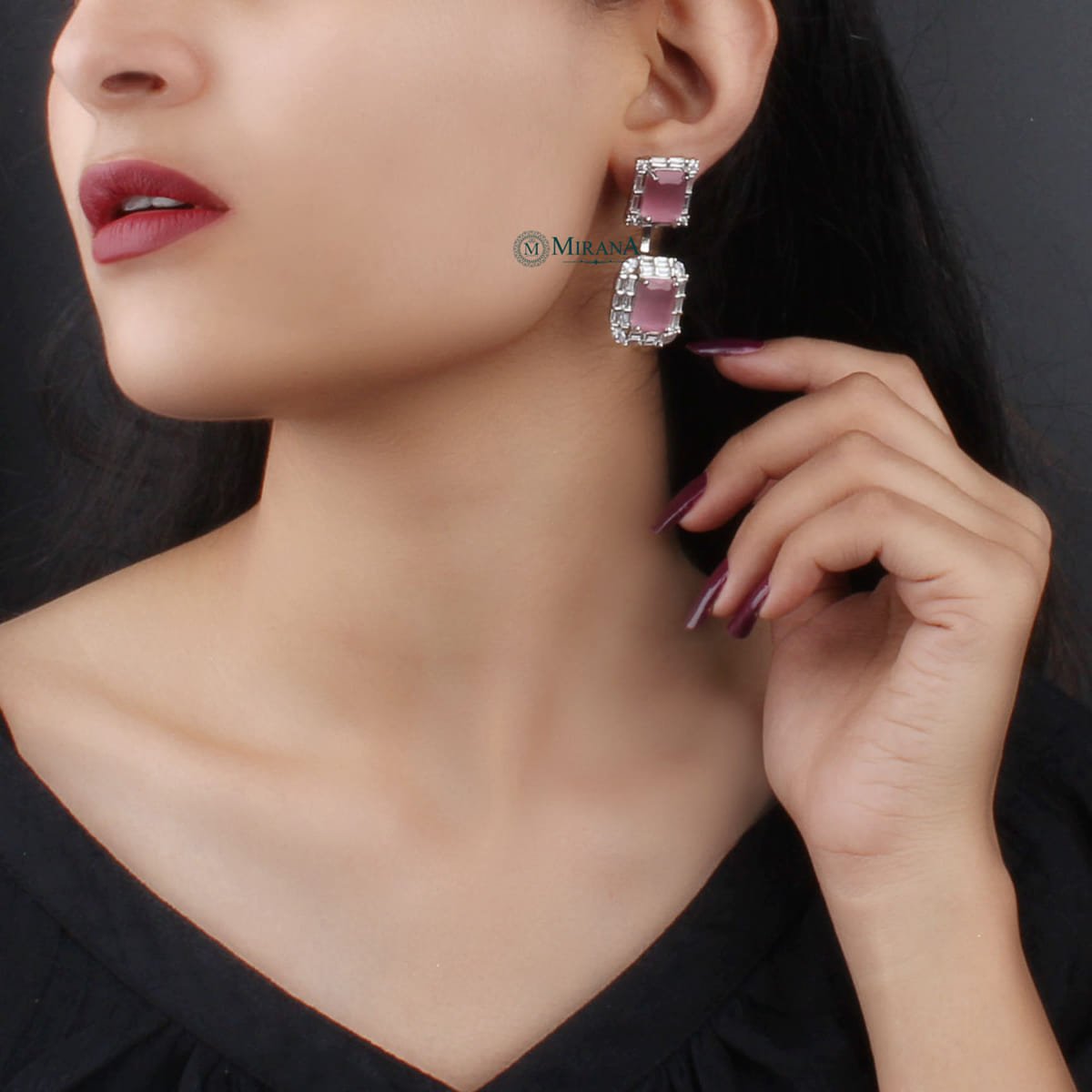 Two In One Colored Earrings