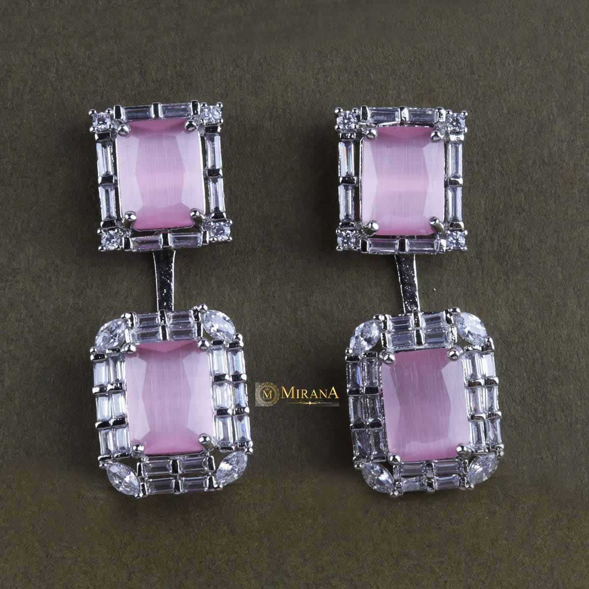 Two In One Colored Earrings
