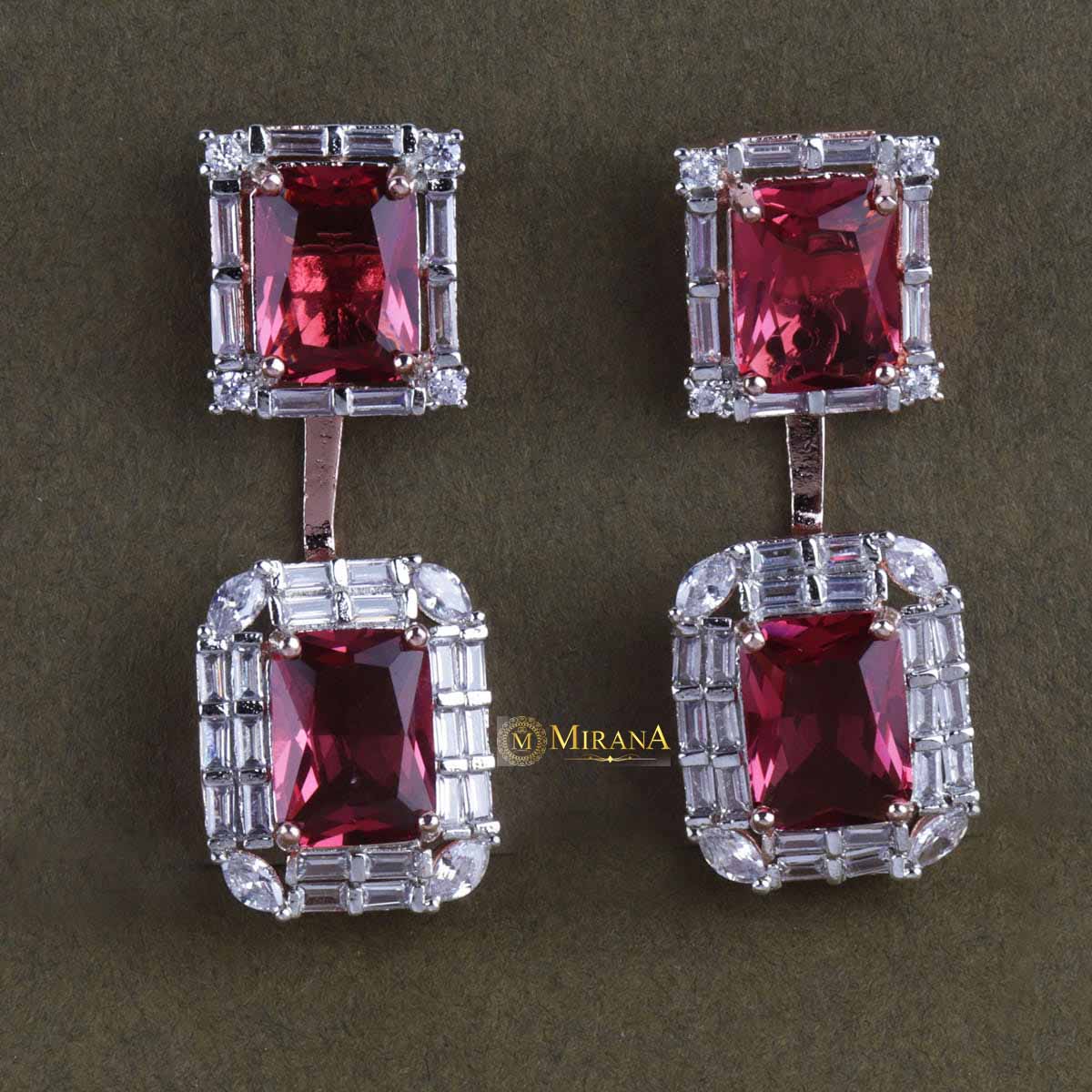 Two In One Colored Earrings