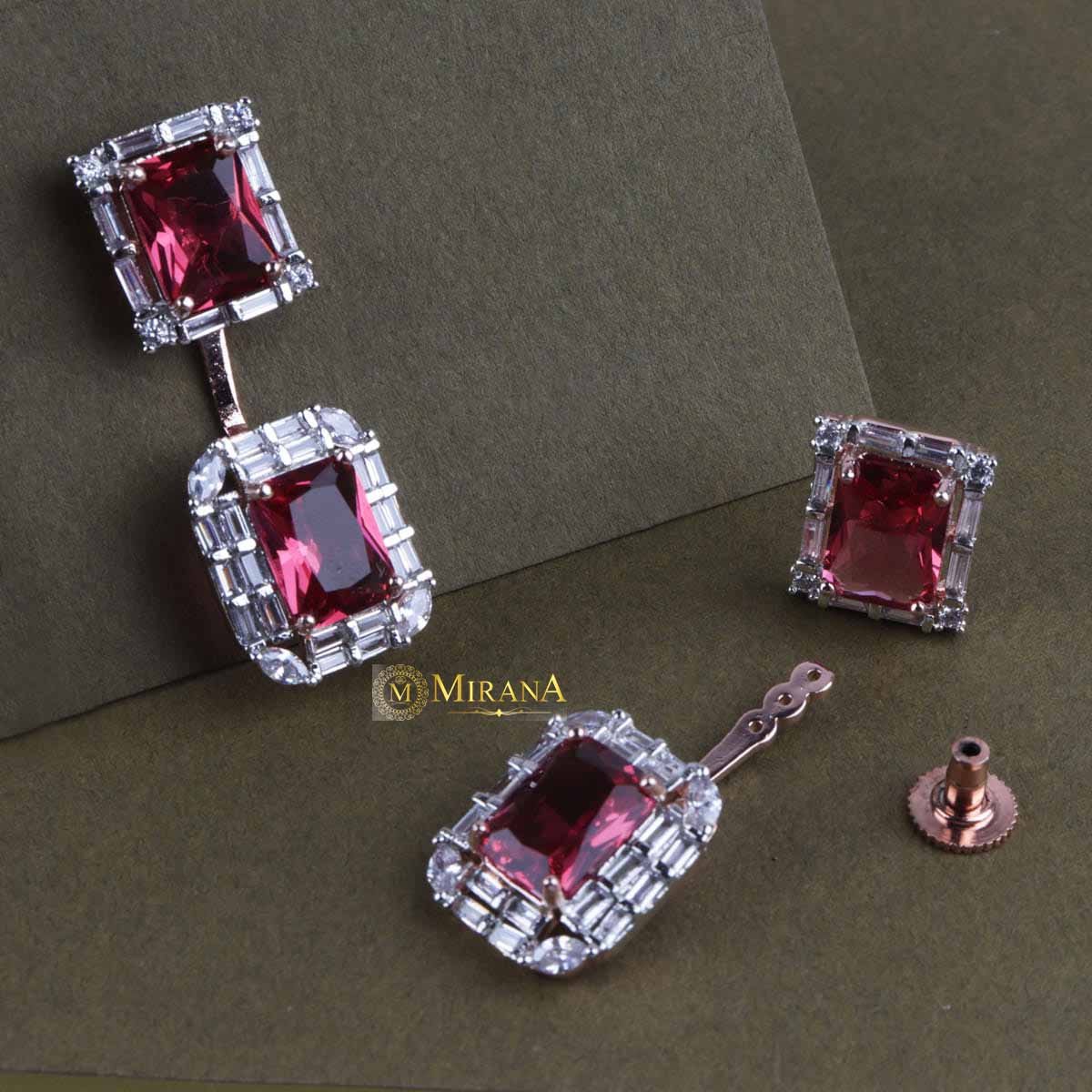 Two In One Colored Earrings