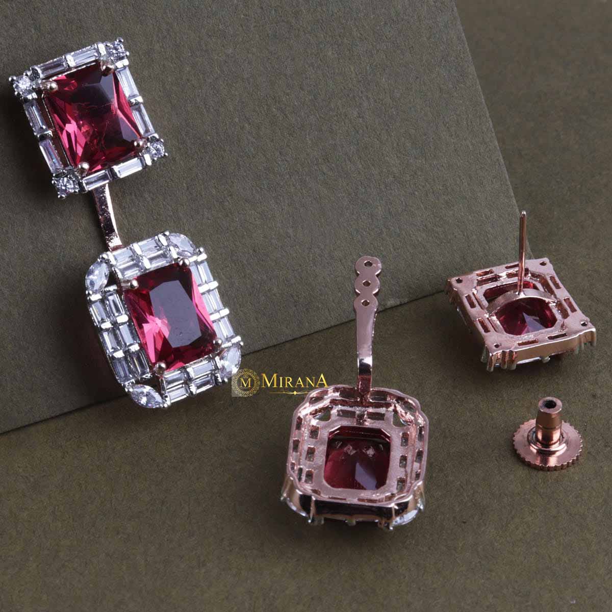 Two In One Colored Earrings