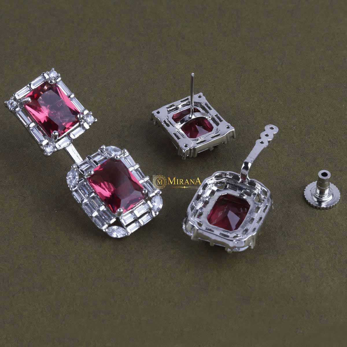 Two In One Colored Earrings