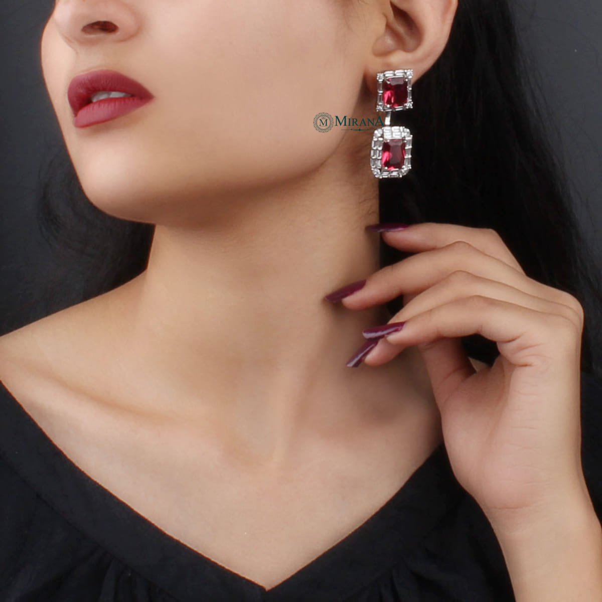 Two In One Colored Earrings