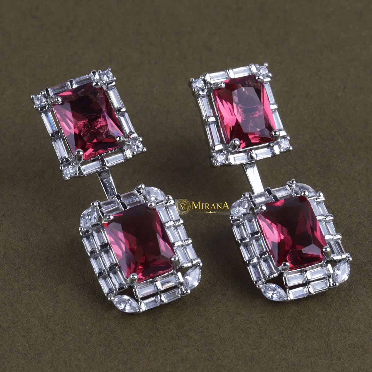 Two In One Colored Earrings