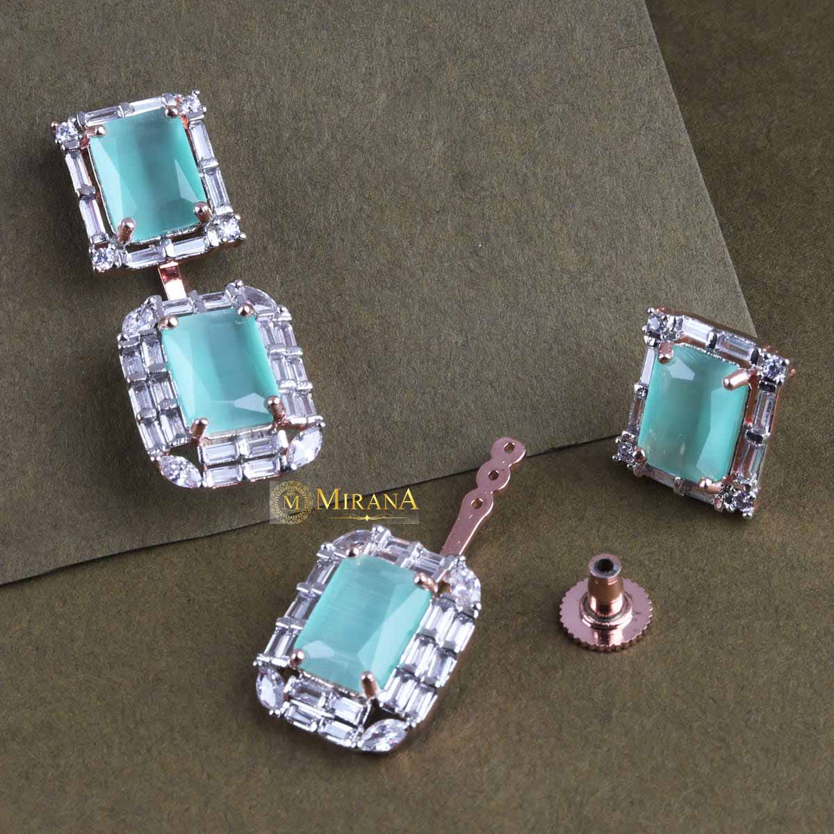 Two In One Colored Earrings
