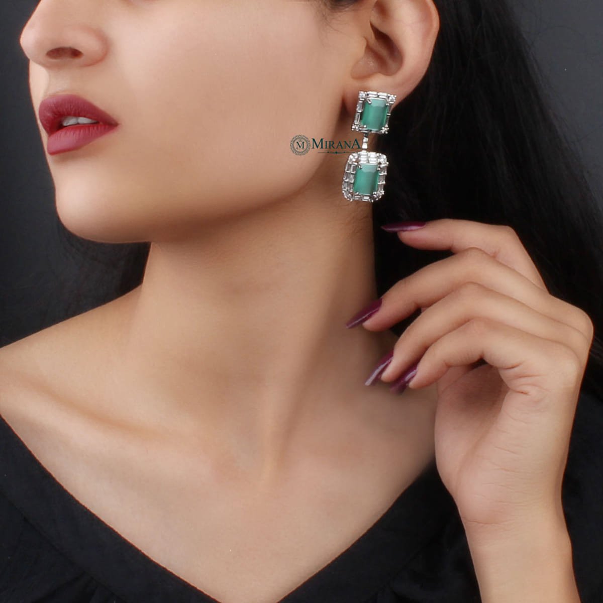 Two In One Colored Earrings