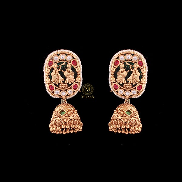 Shehnai Antique Designer Jhumkas