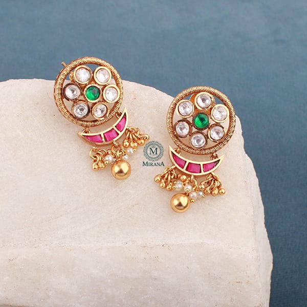 Meena Pearl Antique Designer Earrings