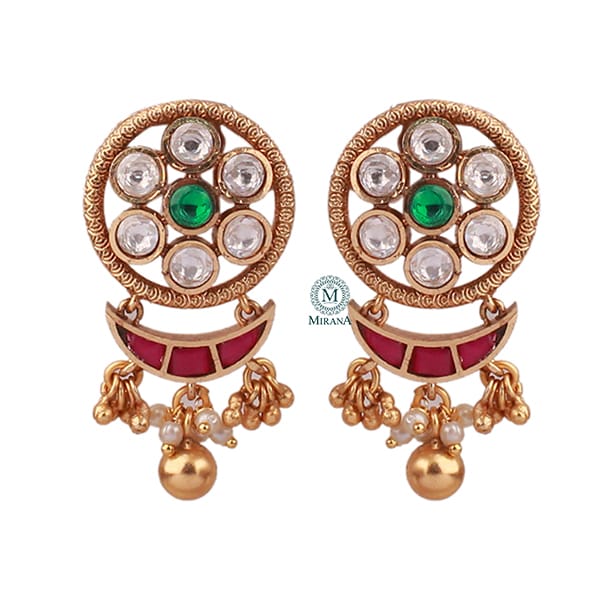 Meena Pearl Antique Designer Earrings