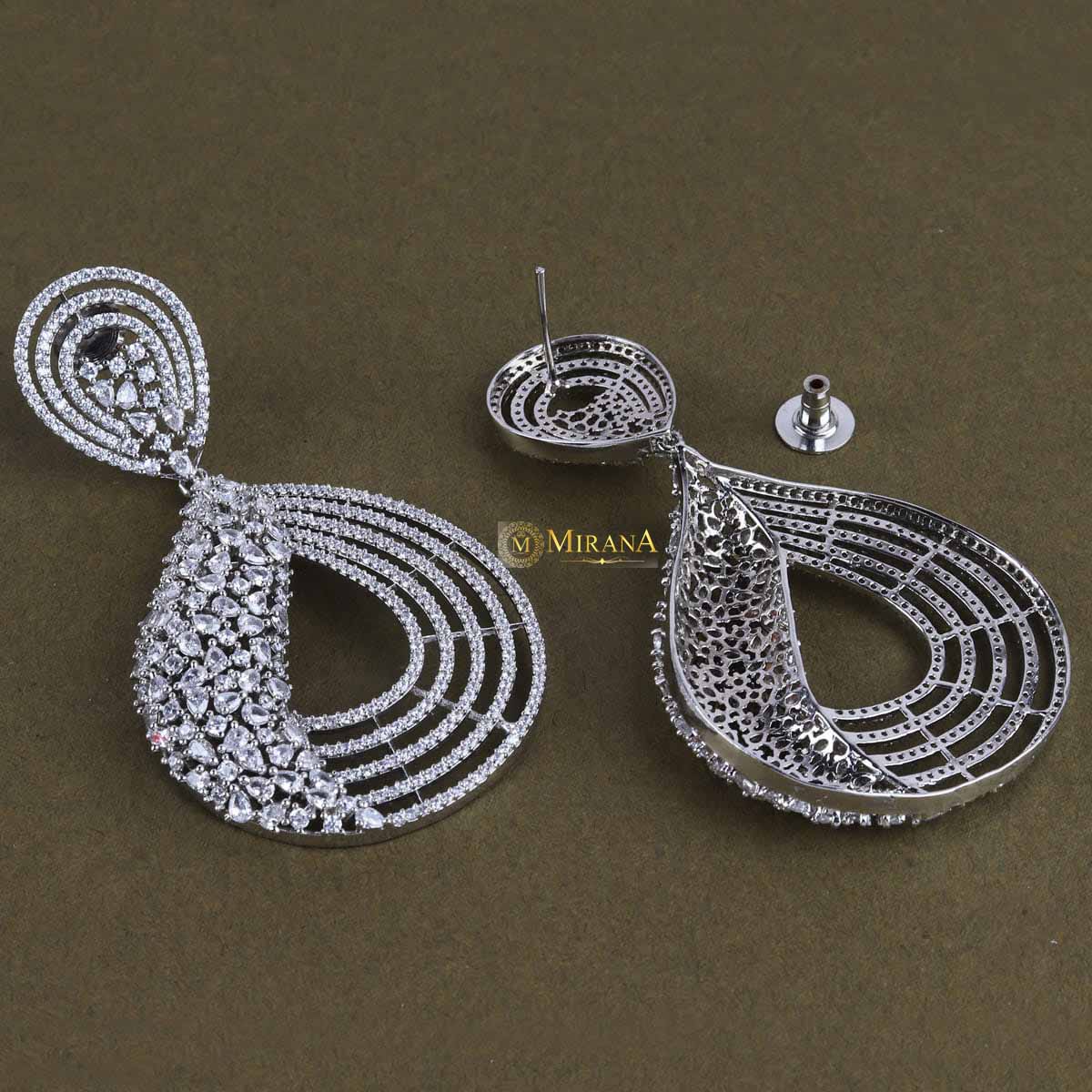 One Side Marquise Designed Earrings