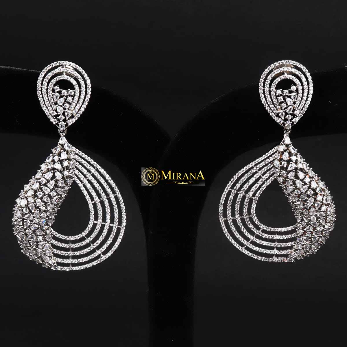 One Side Marquise Designed Earrings