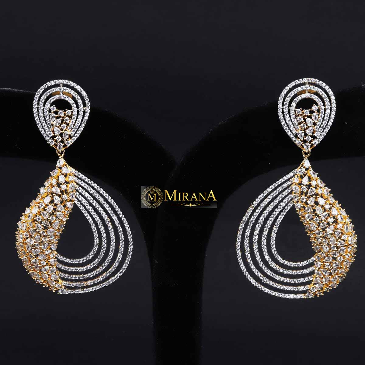 One Side Marquise Designed Earrings